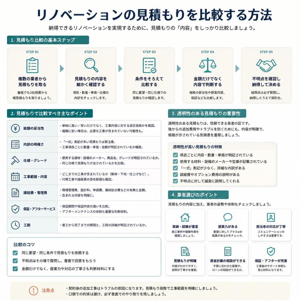 信頼できる見積もり比較の方法