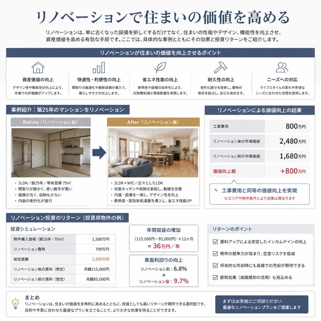 リノベーションによる住まいの価値の向上