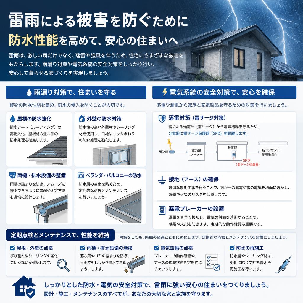 雷雨対策：防水と安全対策の重要性