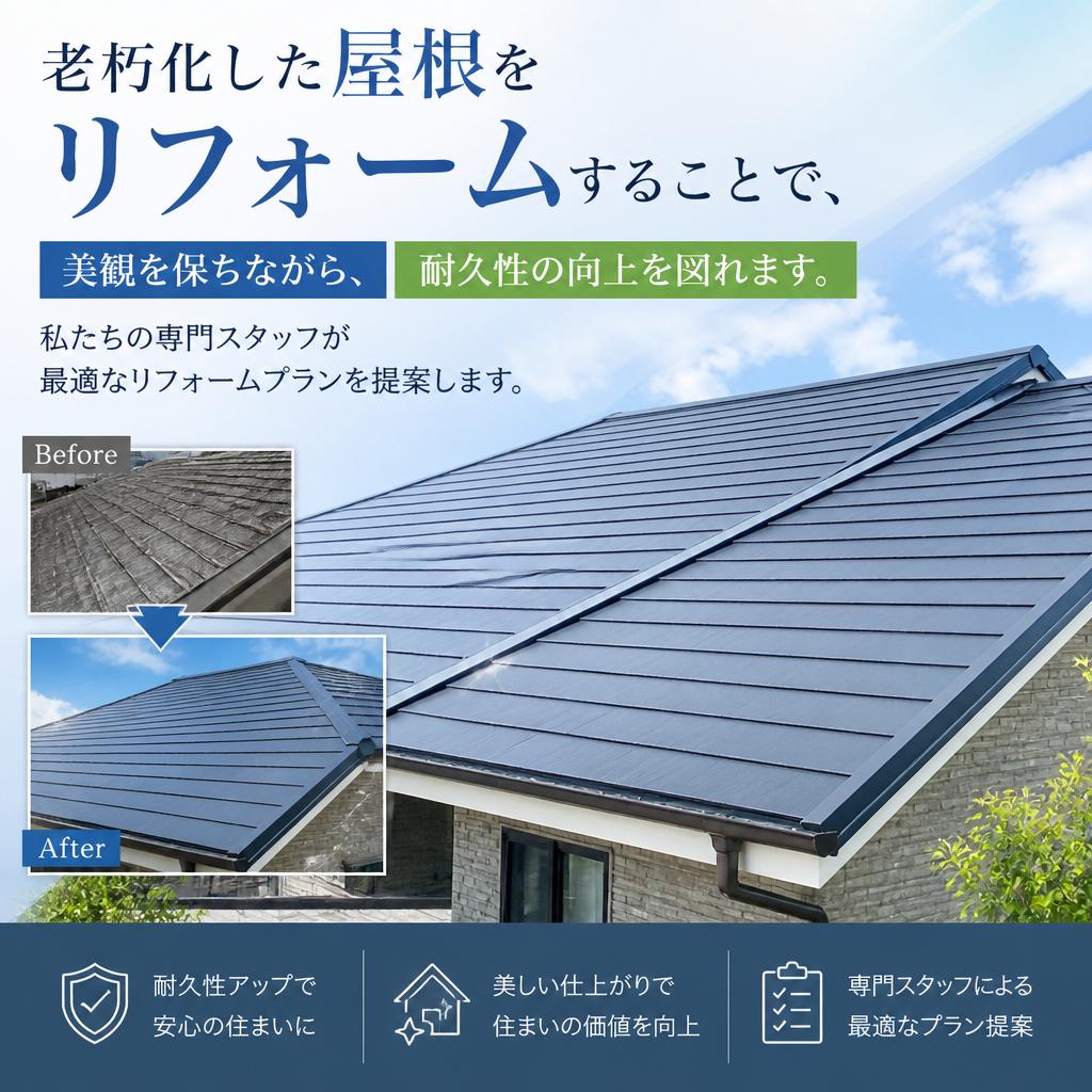 瓦屋根のリフォームで新しい価値を提供
