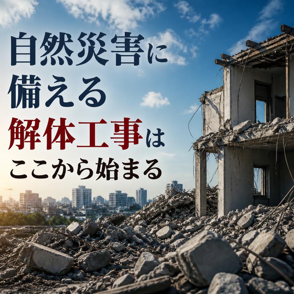 自然災害に備える解体工事はここから始まる