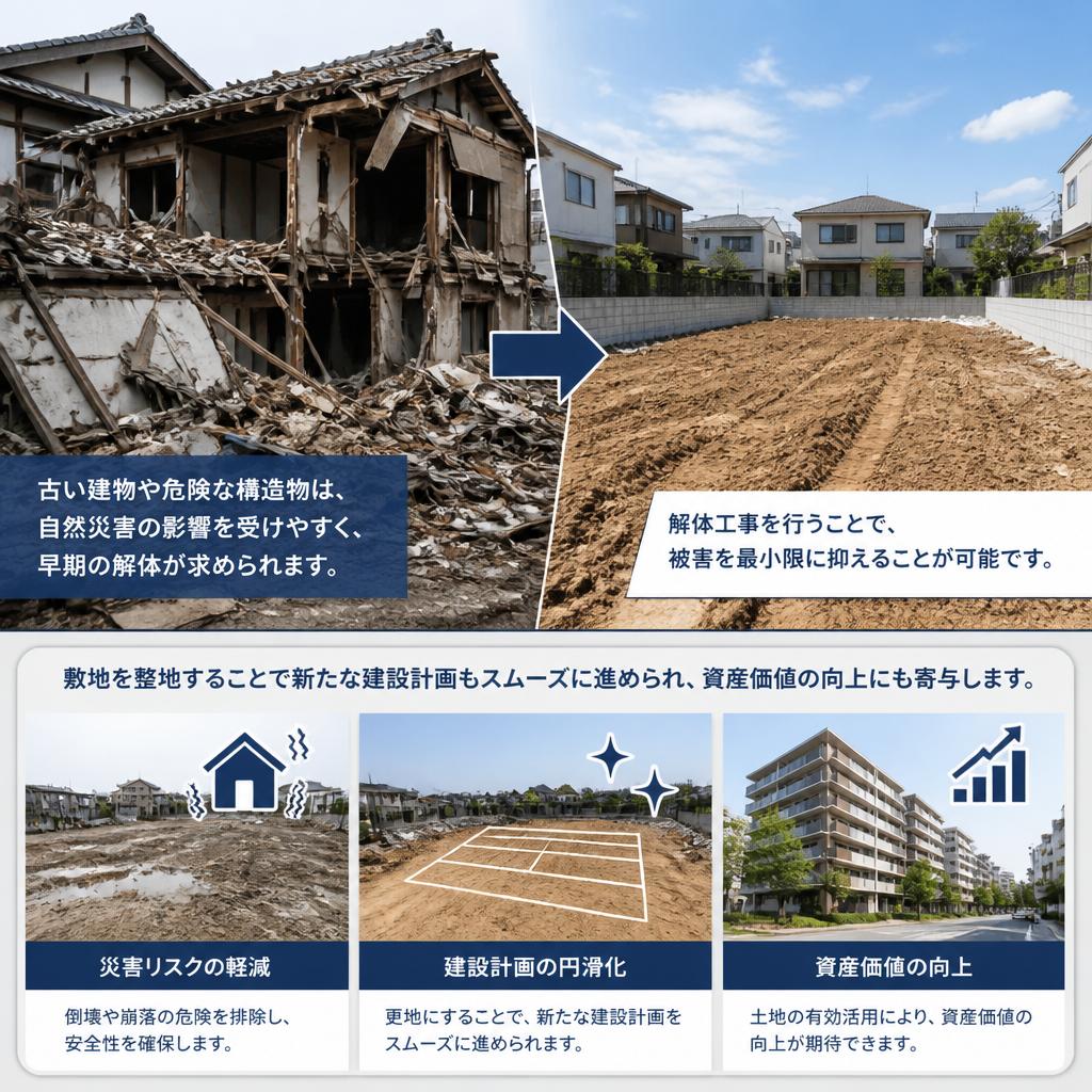 早めの解体工事がもたらすメリット