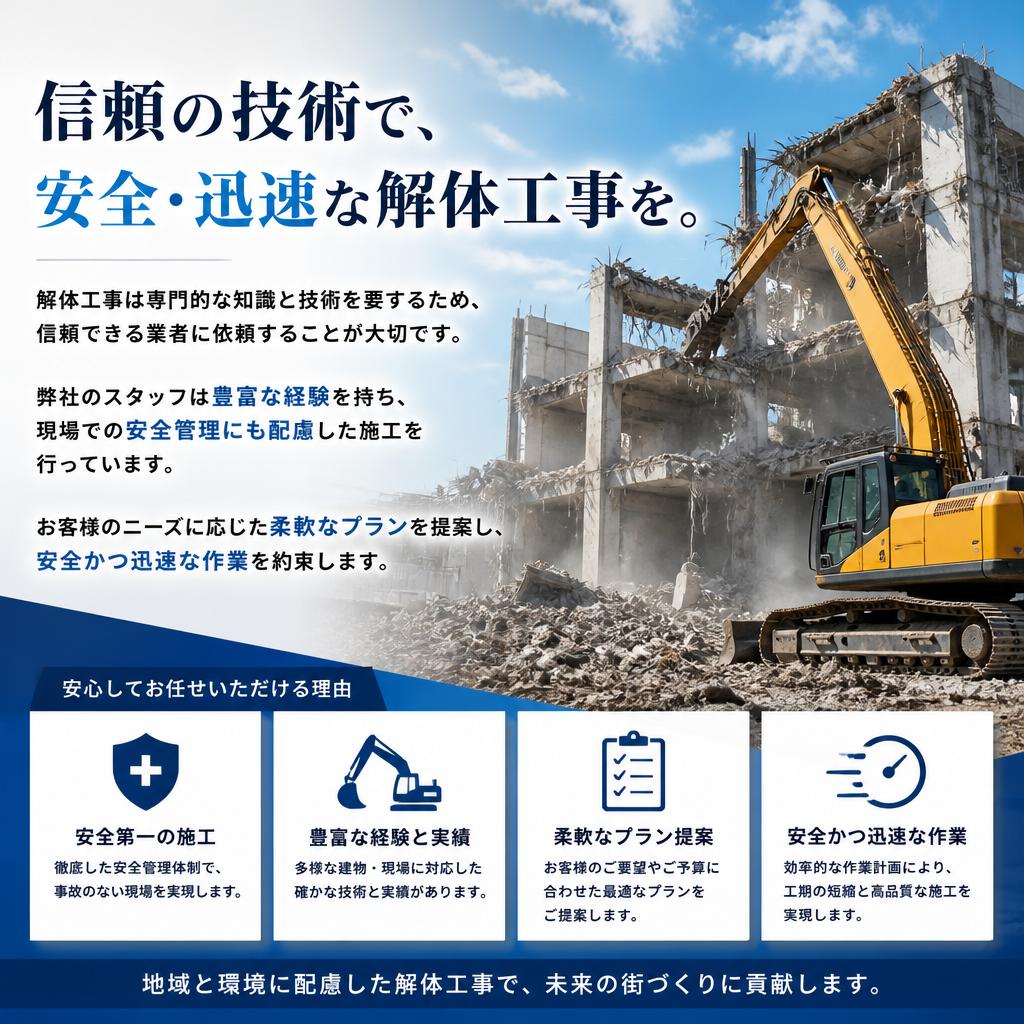 実績豊富なスタッフによる安全施工