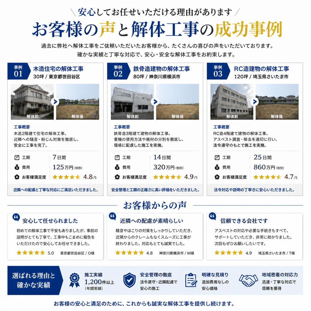 お客様の声と成功事例