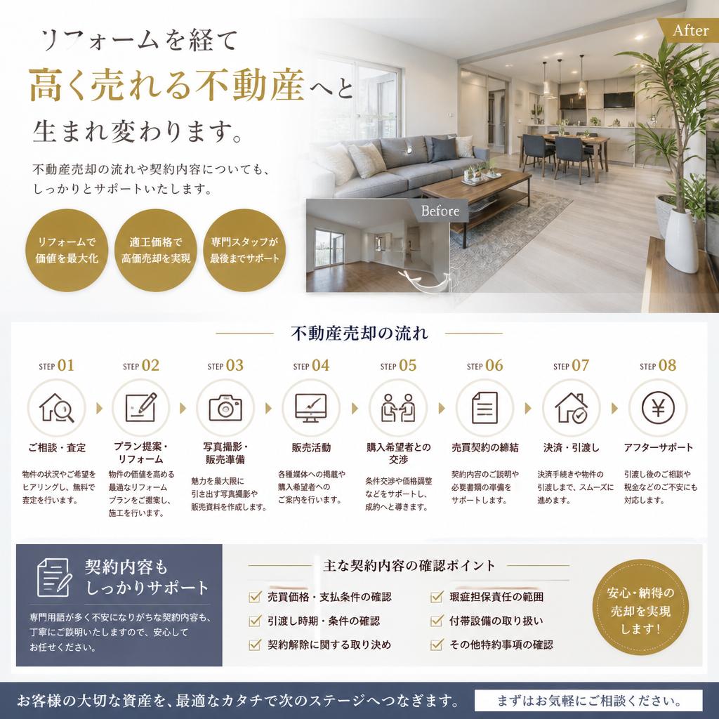 不動産売却のサポート