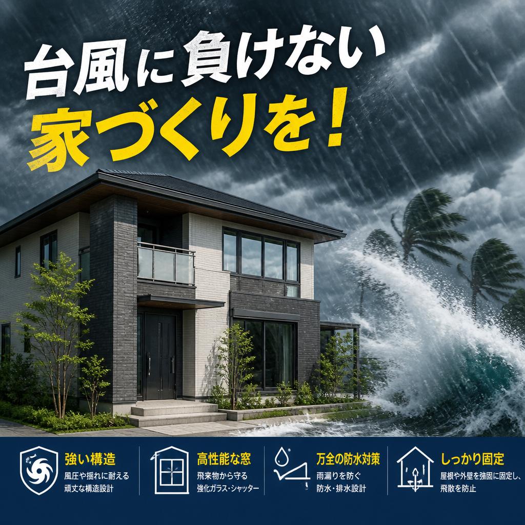 台風に負けない家づくりを！