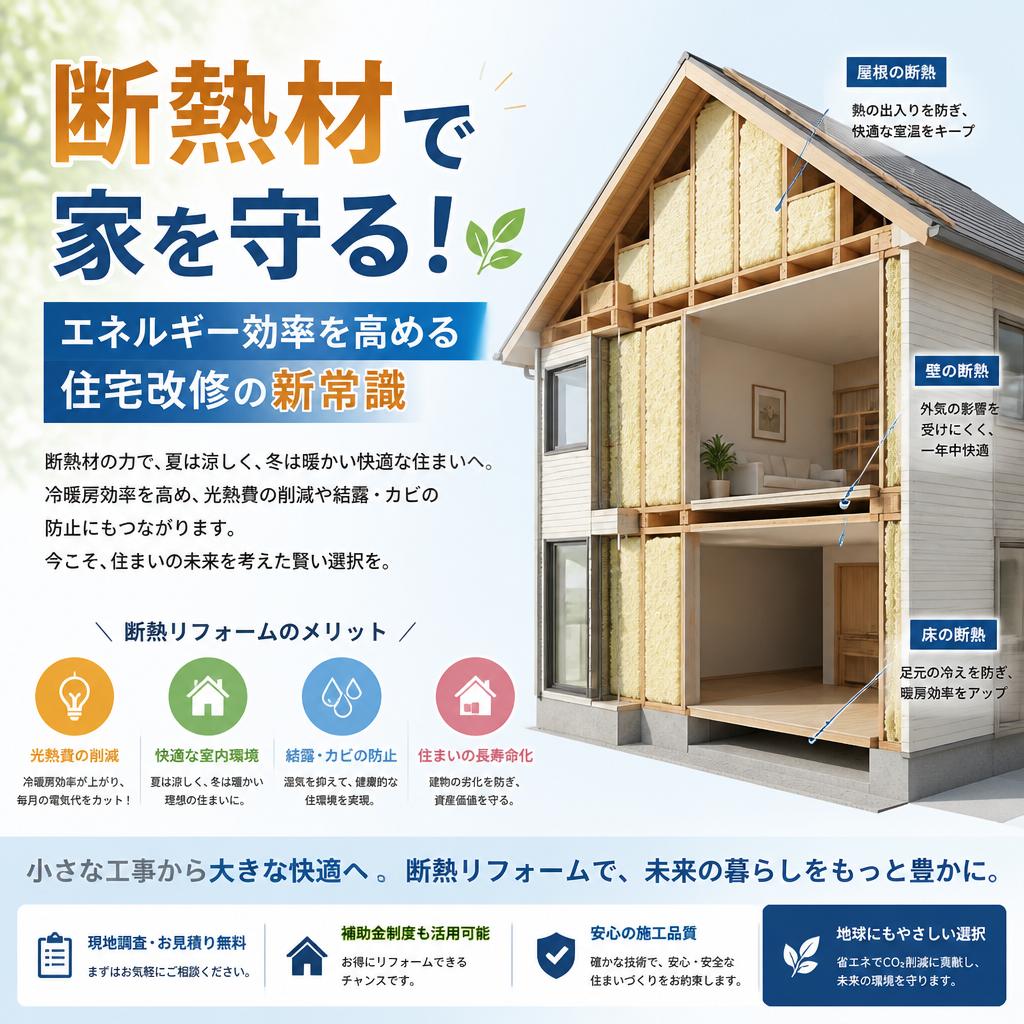 断熱材で家を守る！エネルギー効率を高める住宅改修の新常識