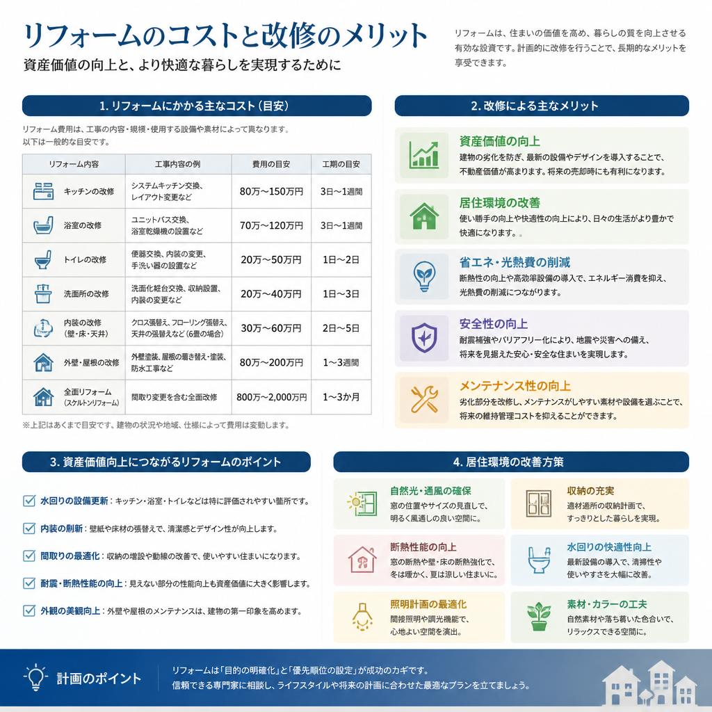 リフォーム費用とそのメリット