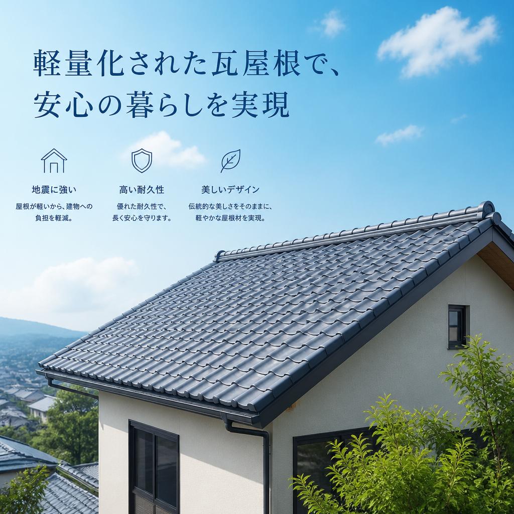軽量化された瓦屋根で、安心の暮らしを実現
