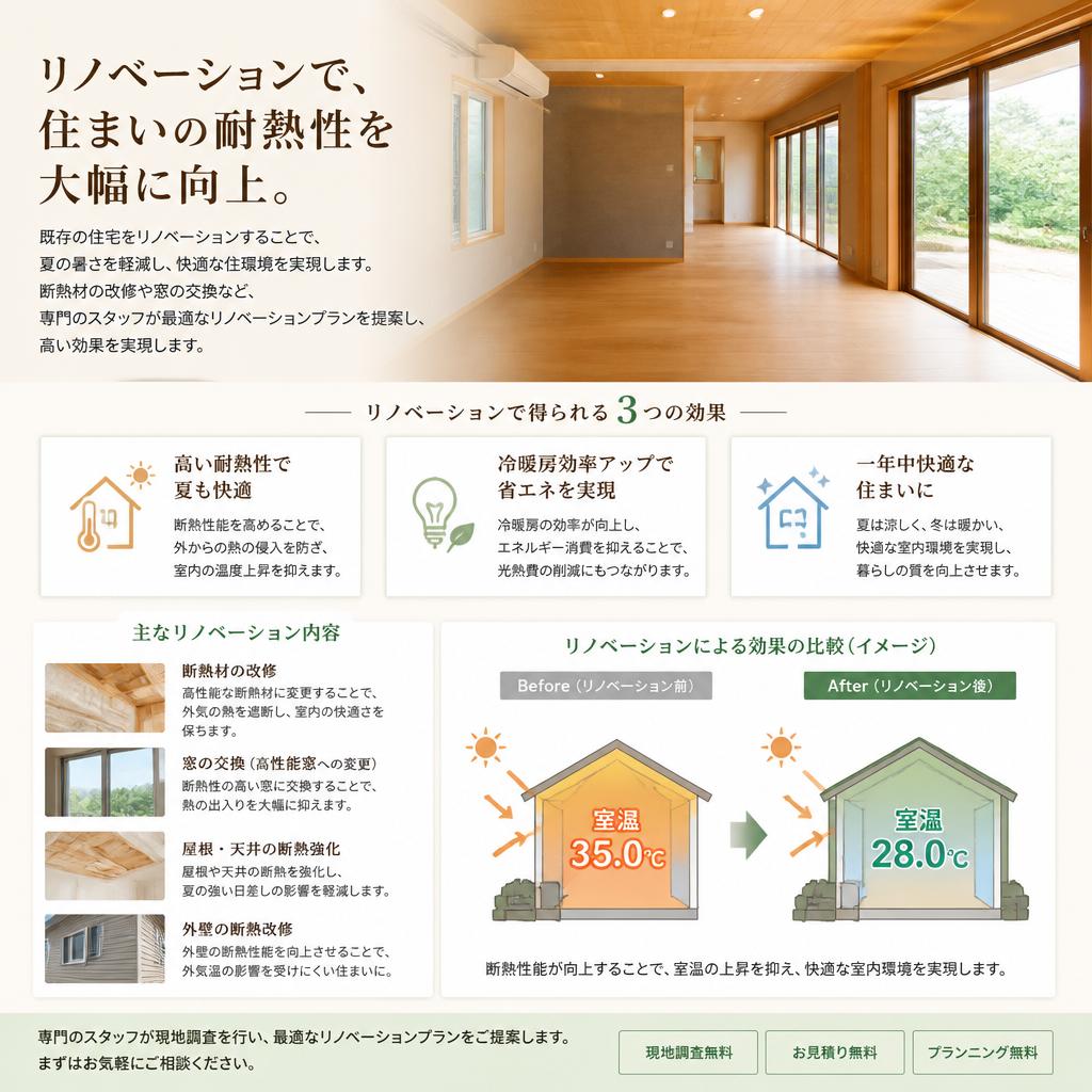 リノベーションによる耐熱性向上
