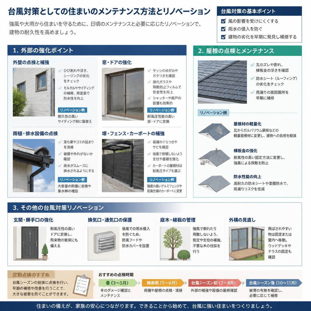 効果的な台風対策とメンテナンス