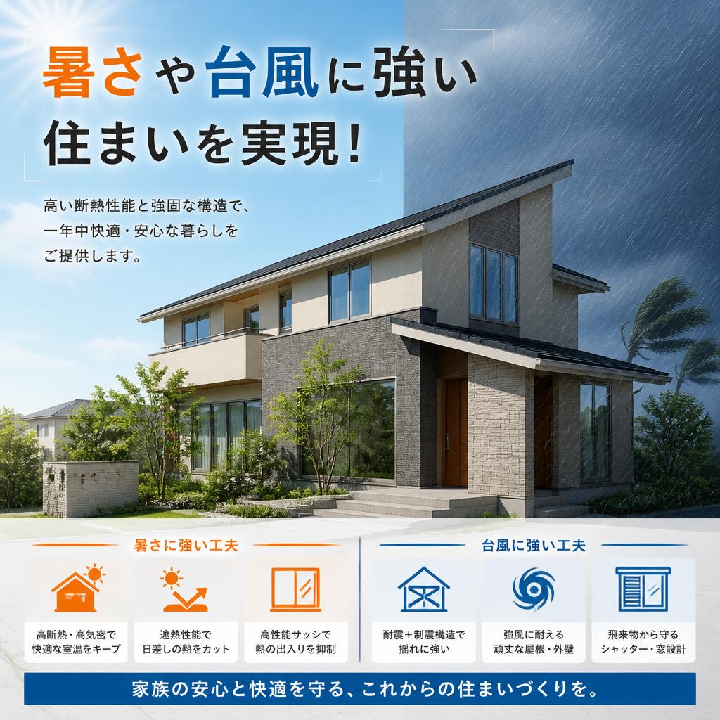 暑さや台風に強い住まいを実現！