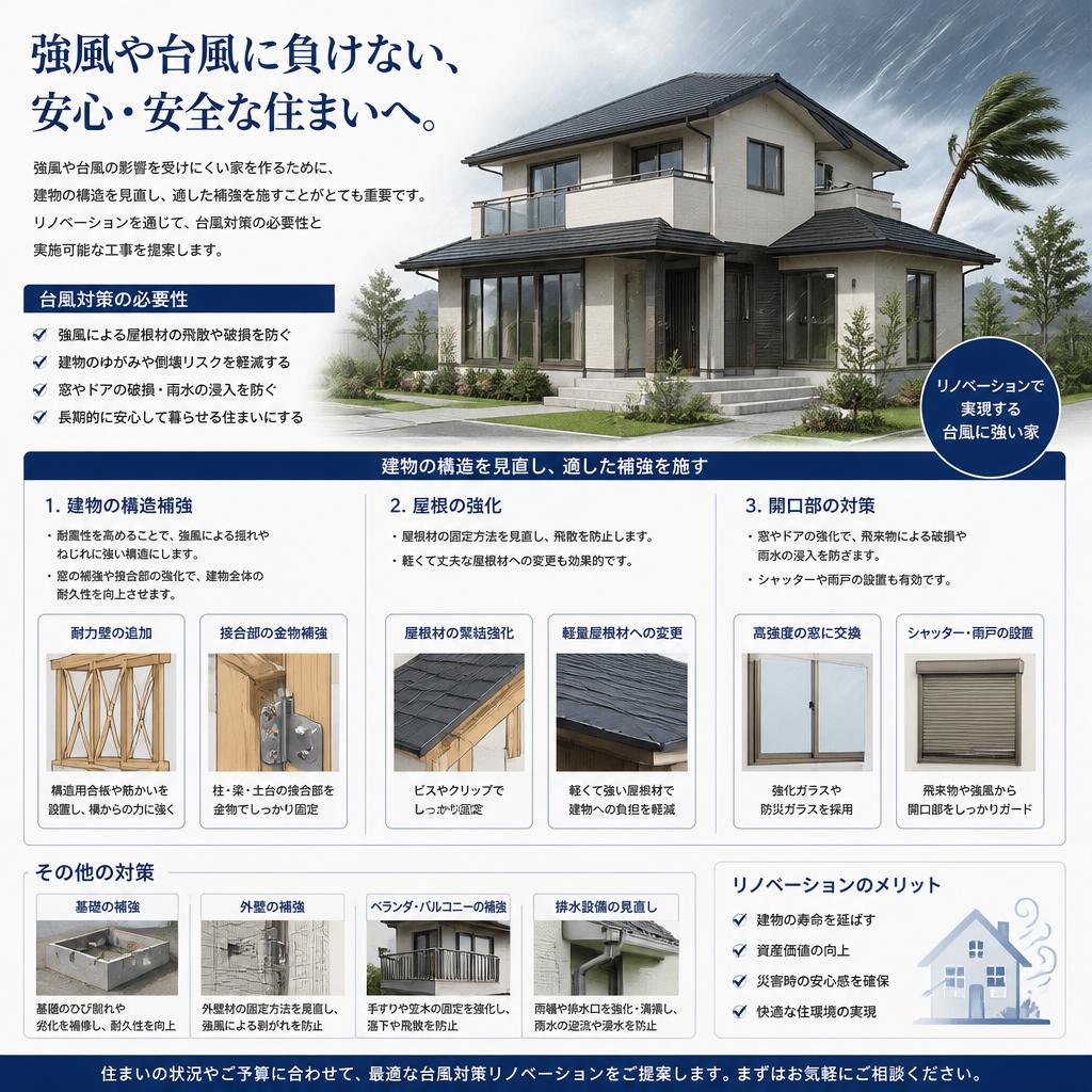 台風対策：安全性を高める