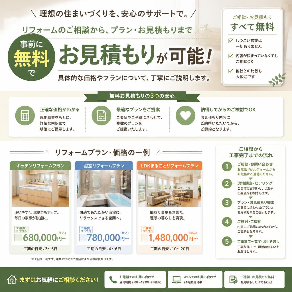 安心の無料見積もり