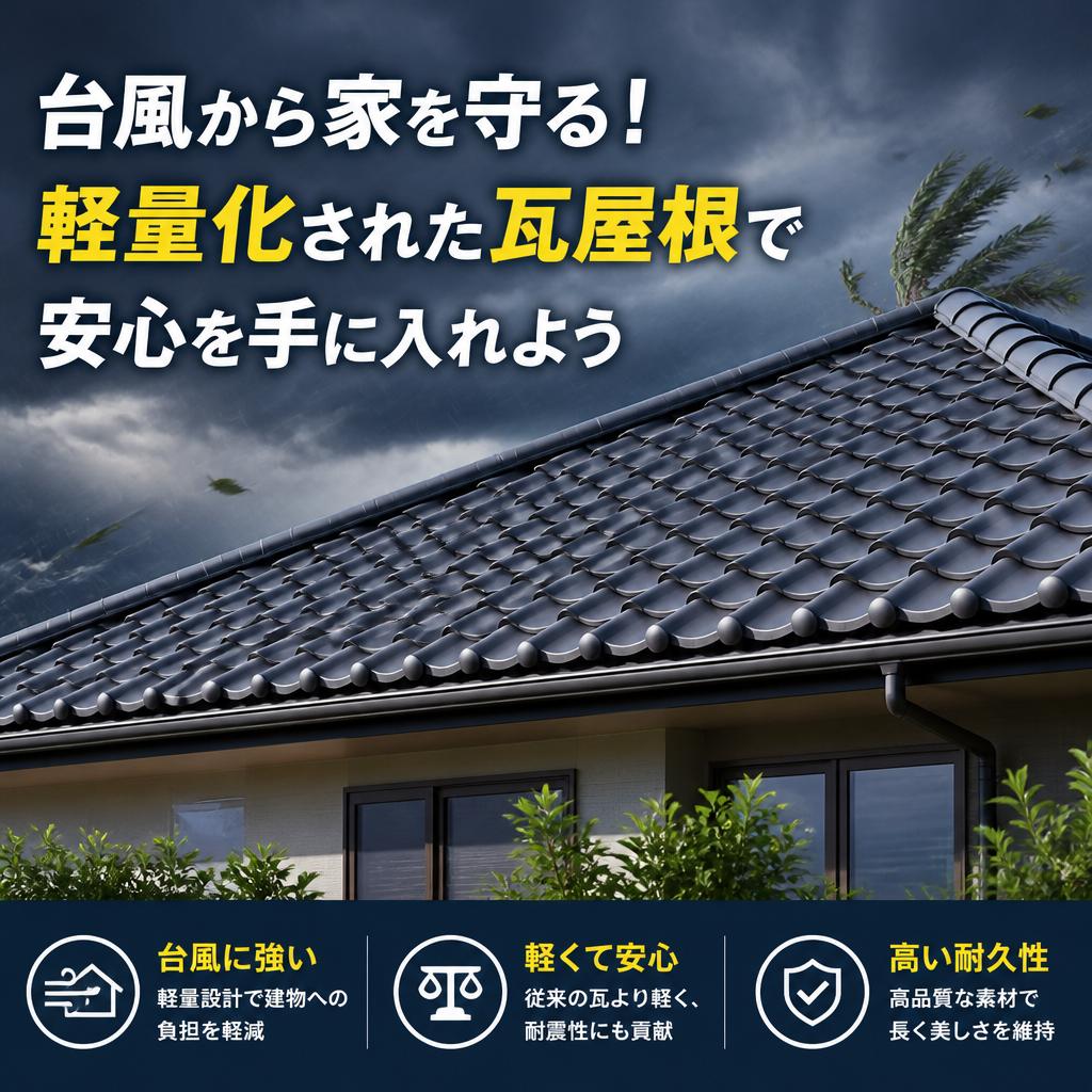台風から家を守る！軽量化された瓦屋根で安心を手に入れよう