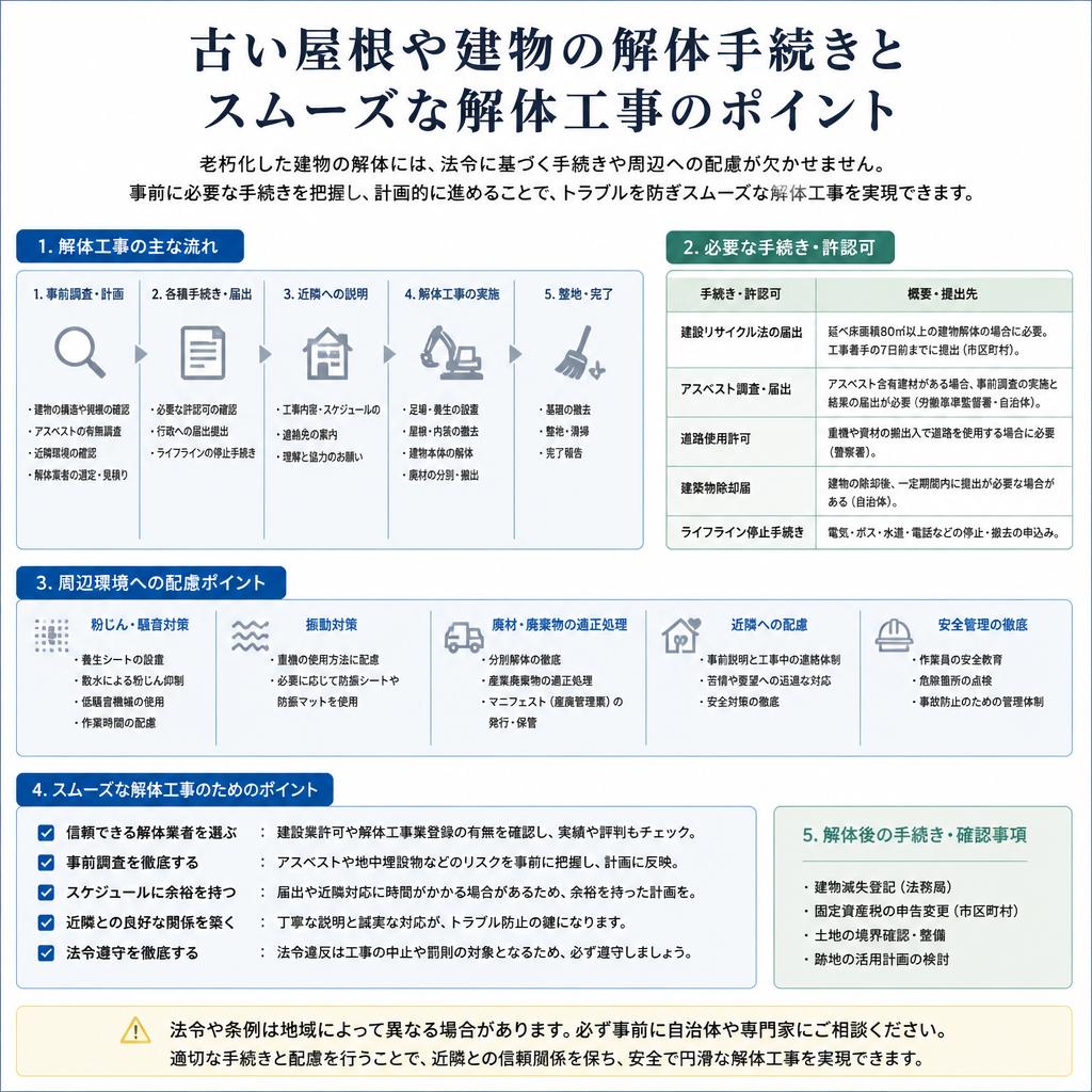 解体手続きの流れ