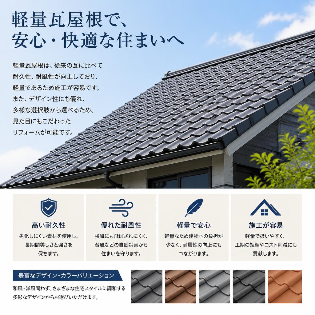 軽量瓦屋根のメリット