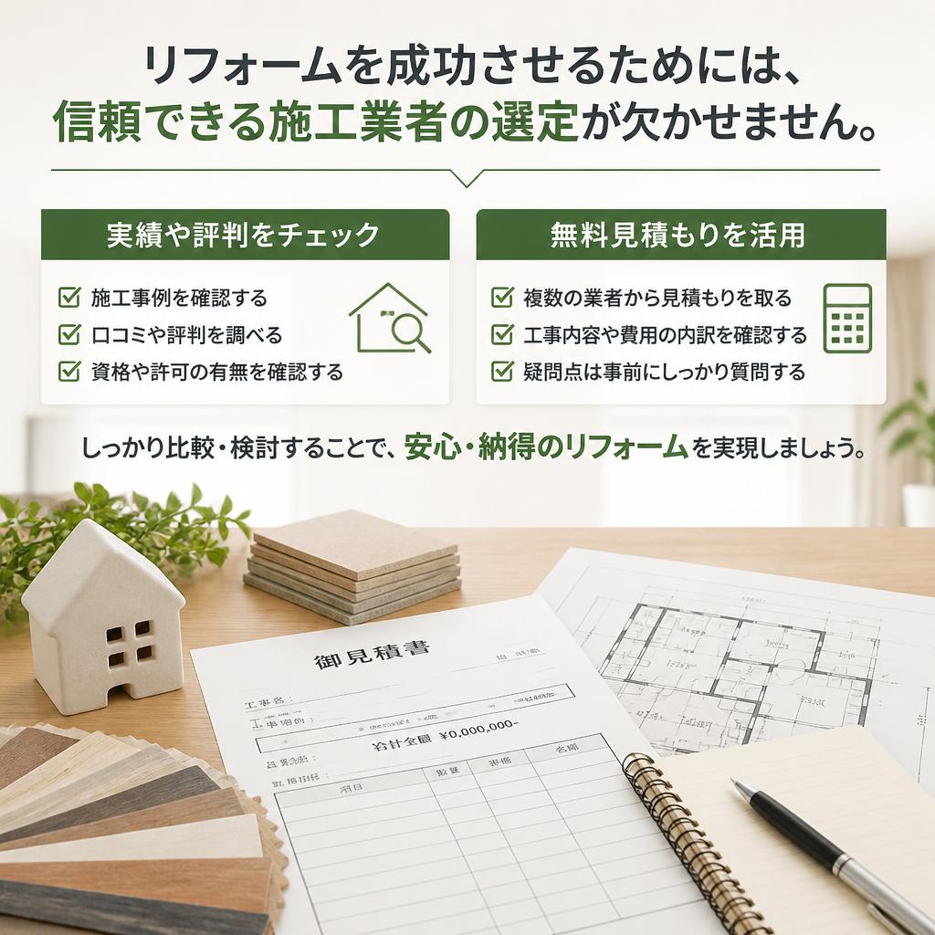 信頼できる施工業者の選び方