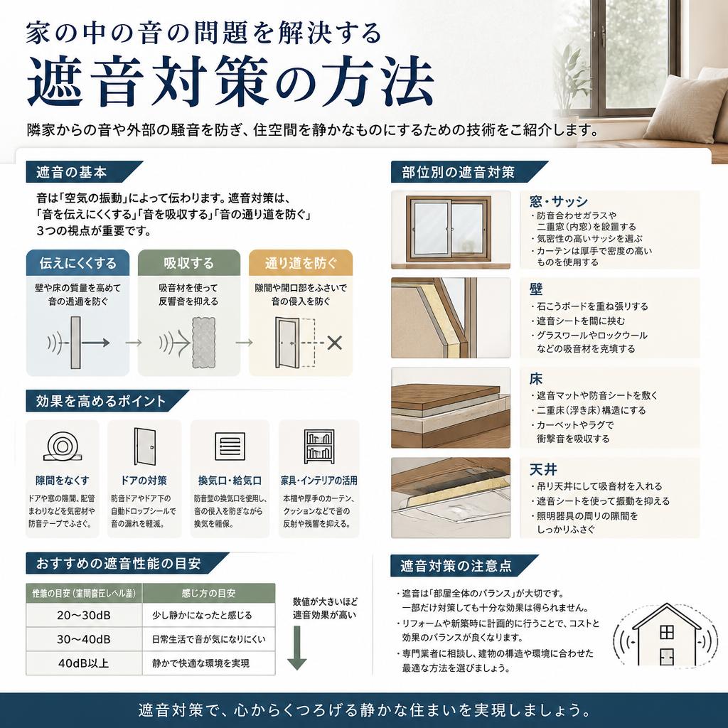 遮音対策で快適な空間を実現