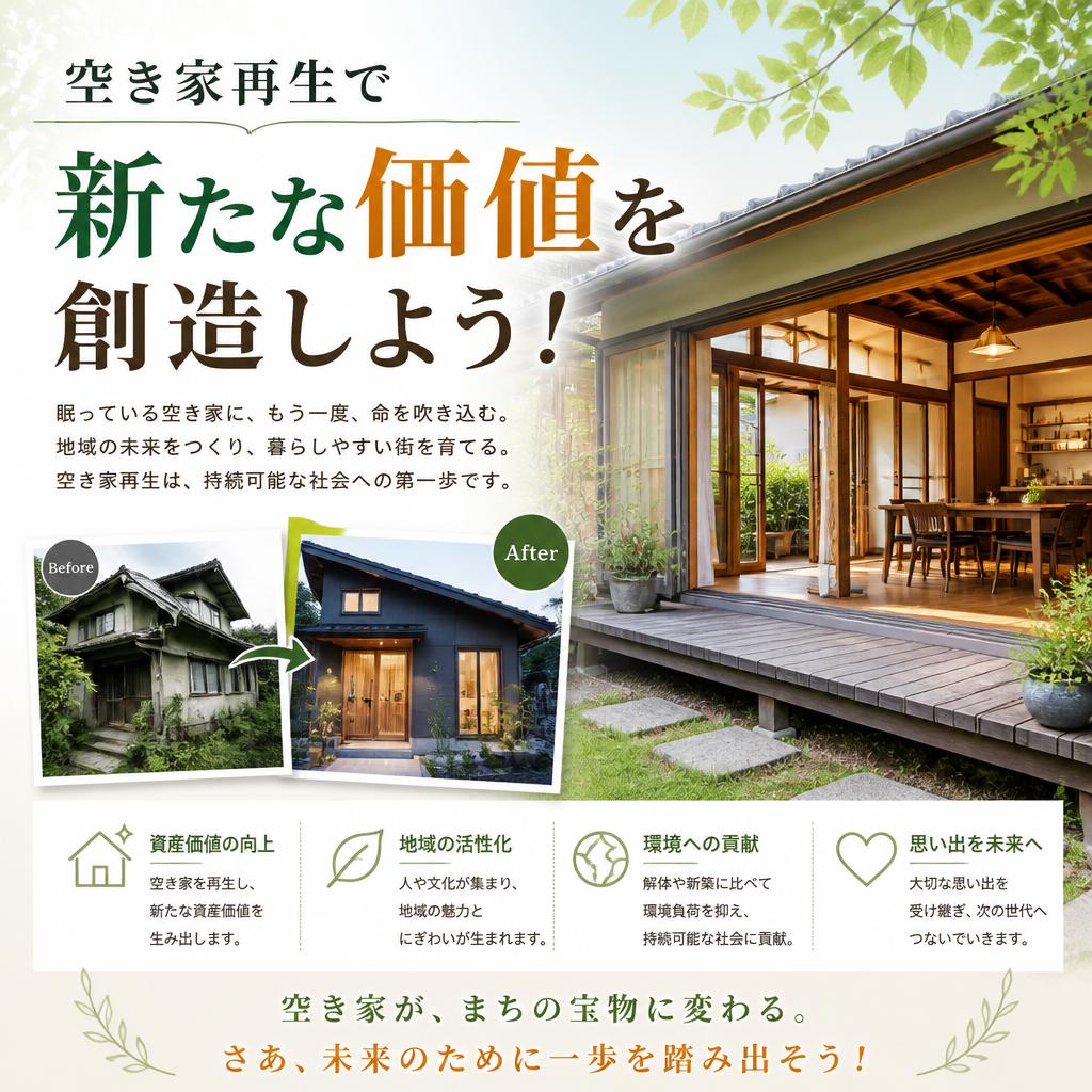 空き家再生で新たな価値を創造しよう！