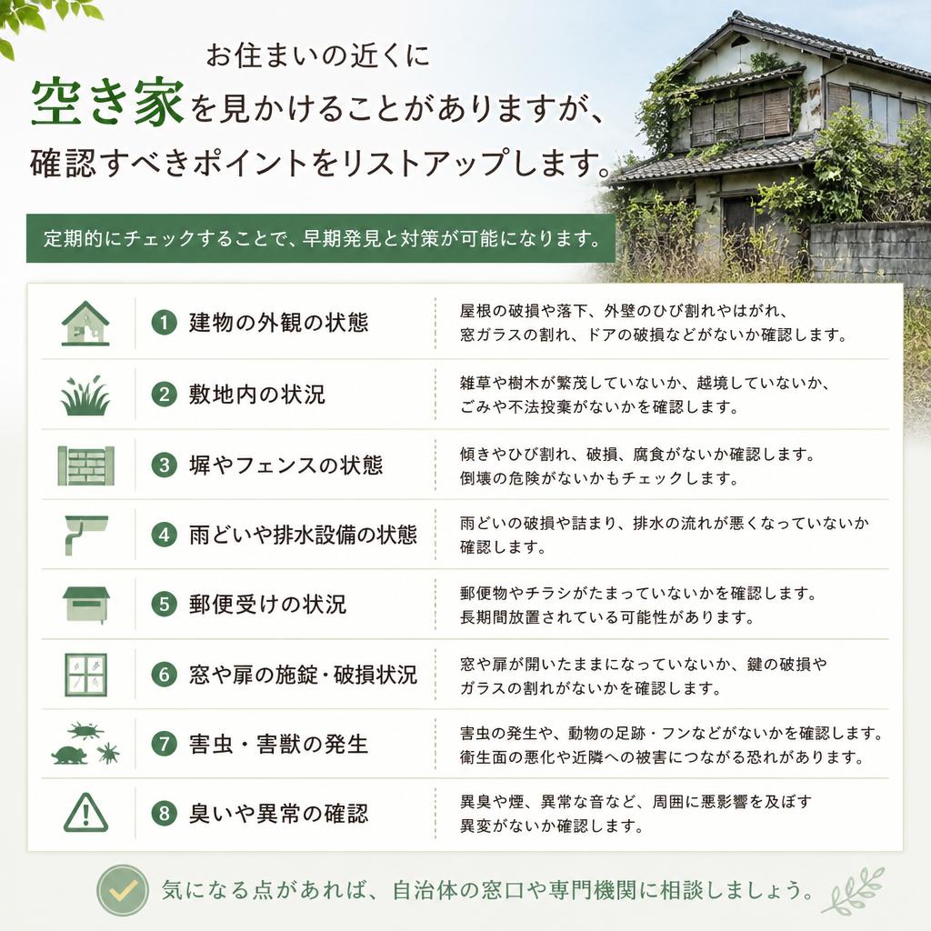 空き家の状態チェックリスト