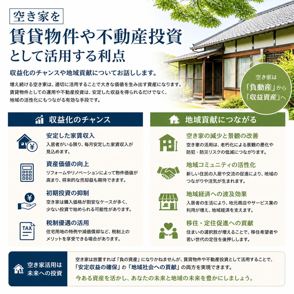 空き家を活用するメリット