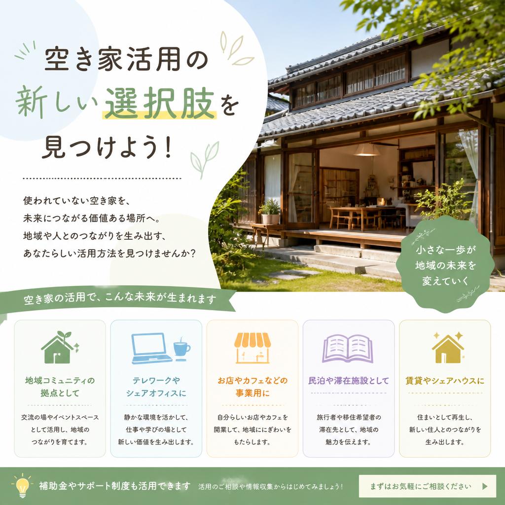 空き家活用の新しい選択肢を見つけよう！
