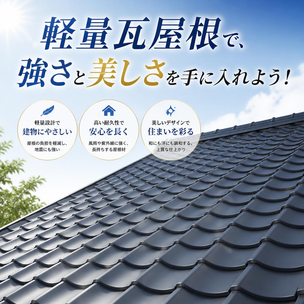 軽量瓦屋根で、強さと美しさを手に入れよう！
