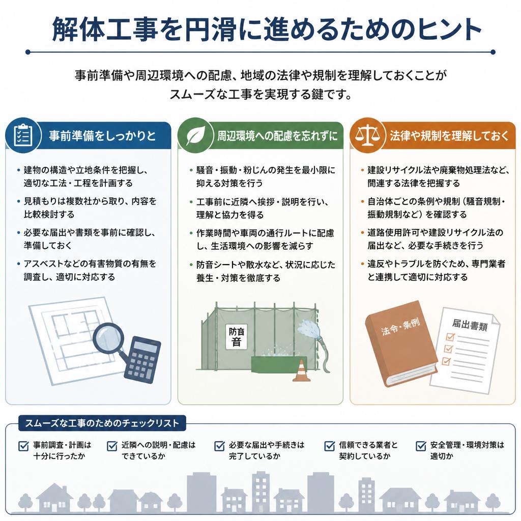 スムーズな解体工事のために