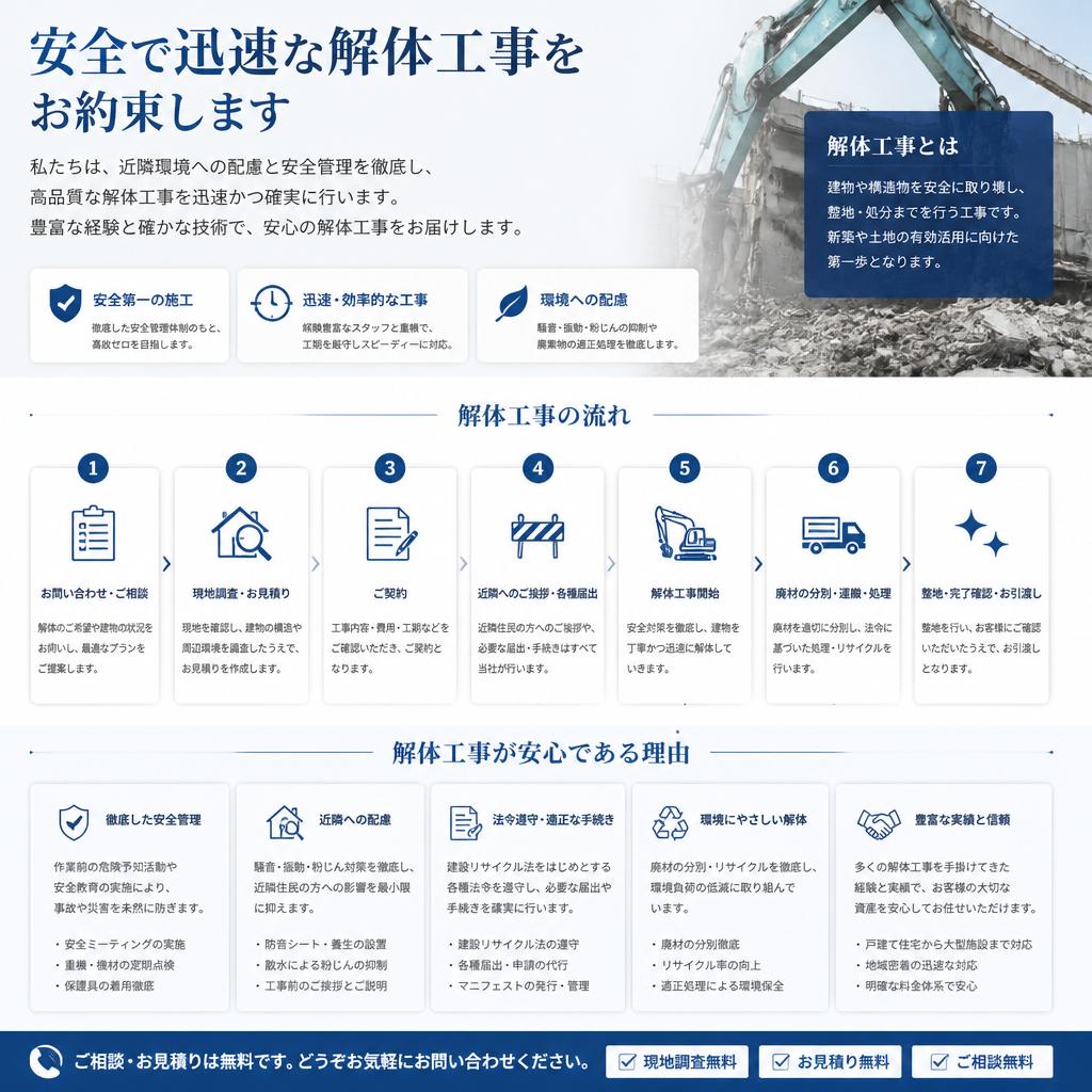 安全な解体工事の重要性