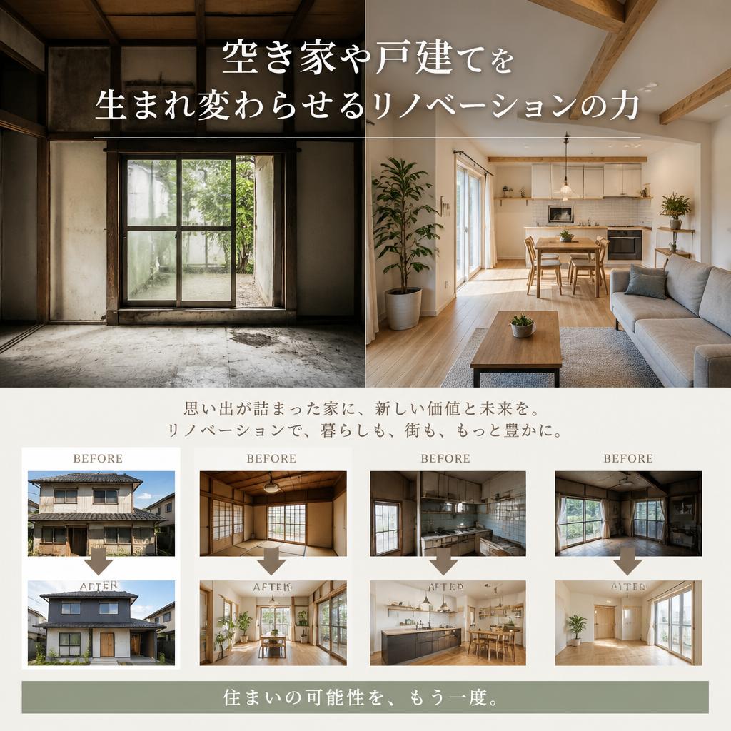 空き家や戸建てを生まれ変わらせるリノベーションの力