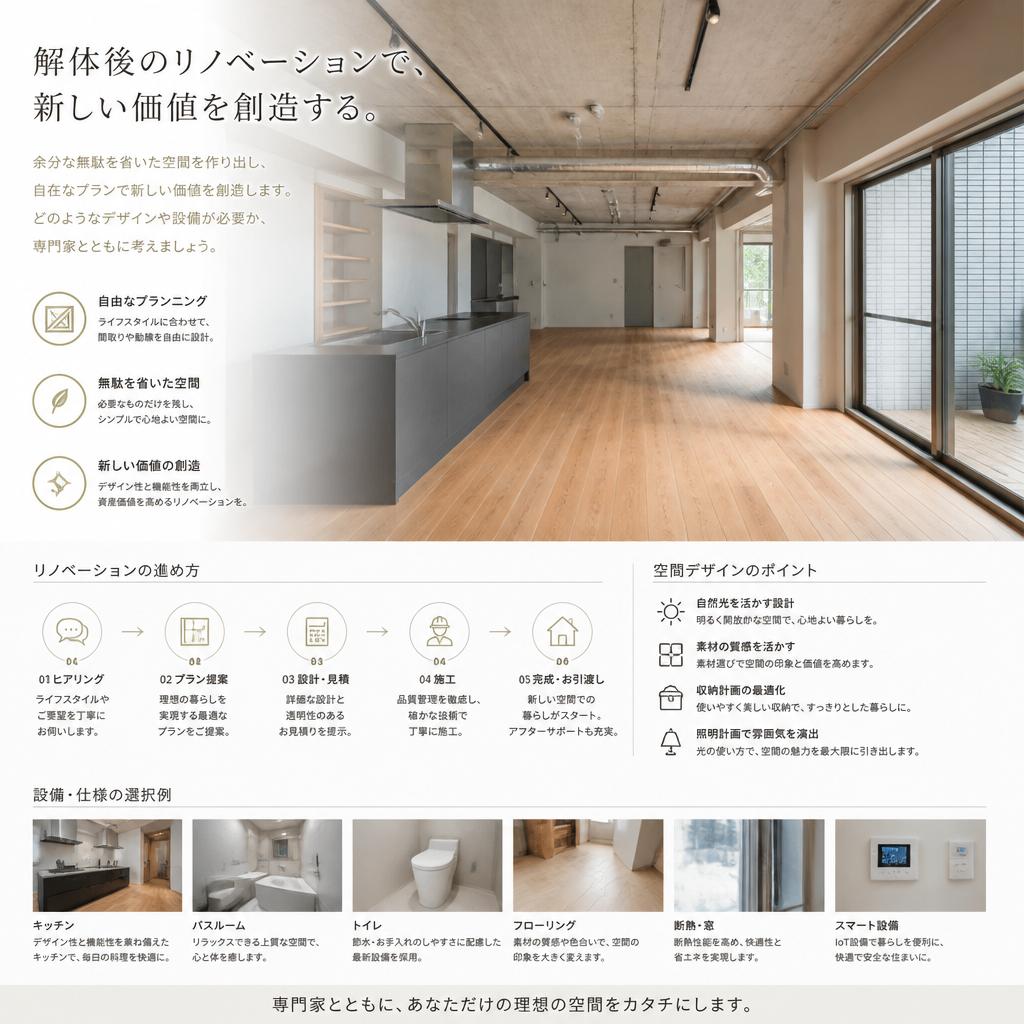 解体後の処理とリノベーションへの道