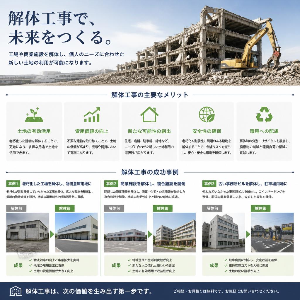 解体工事のメリット