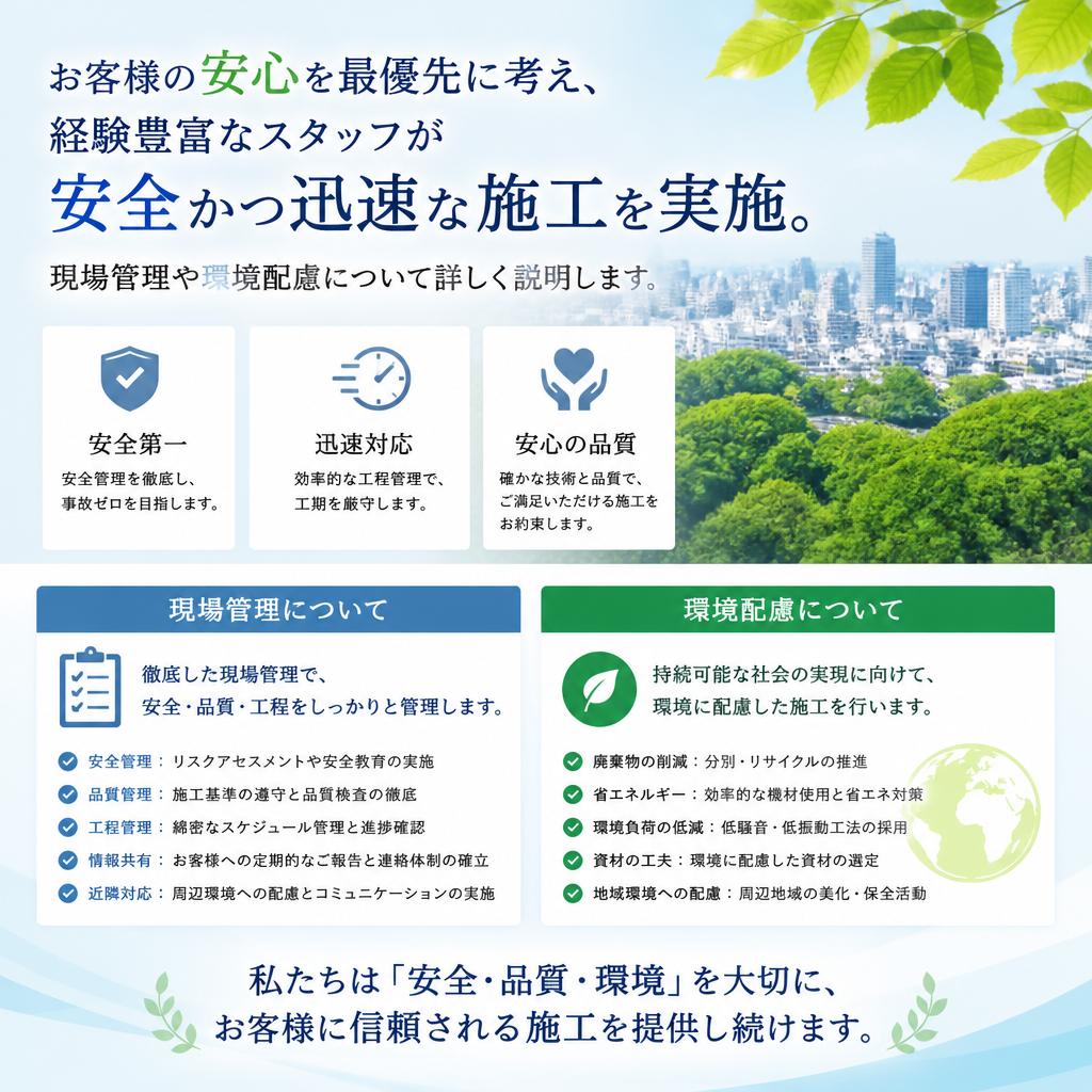 安全で迅速な施工