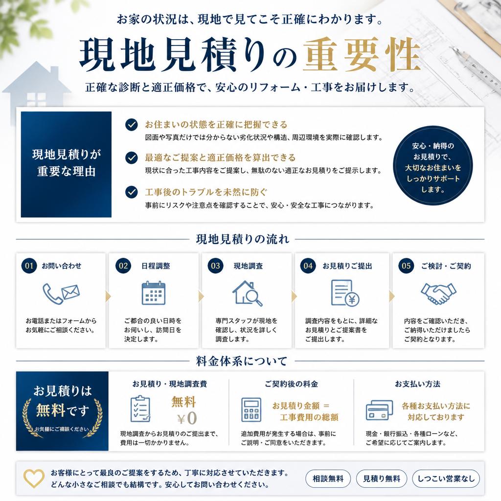 現地見積りで不安解消
