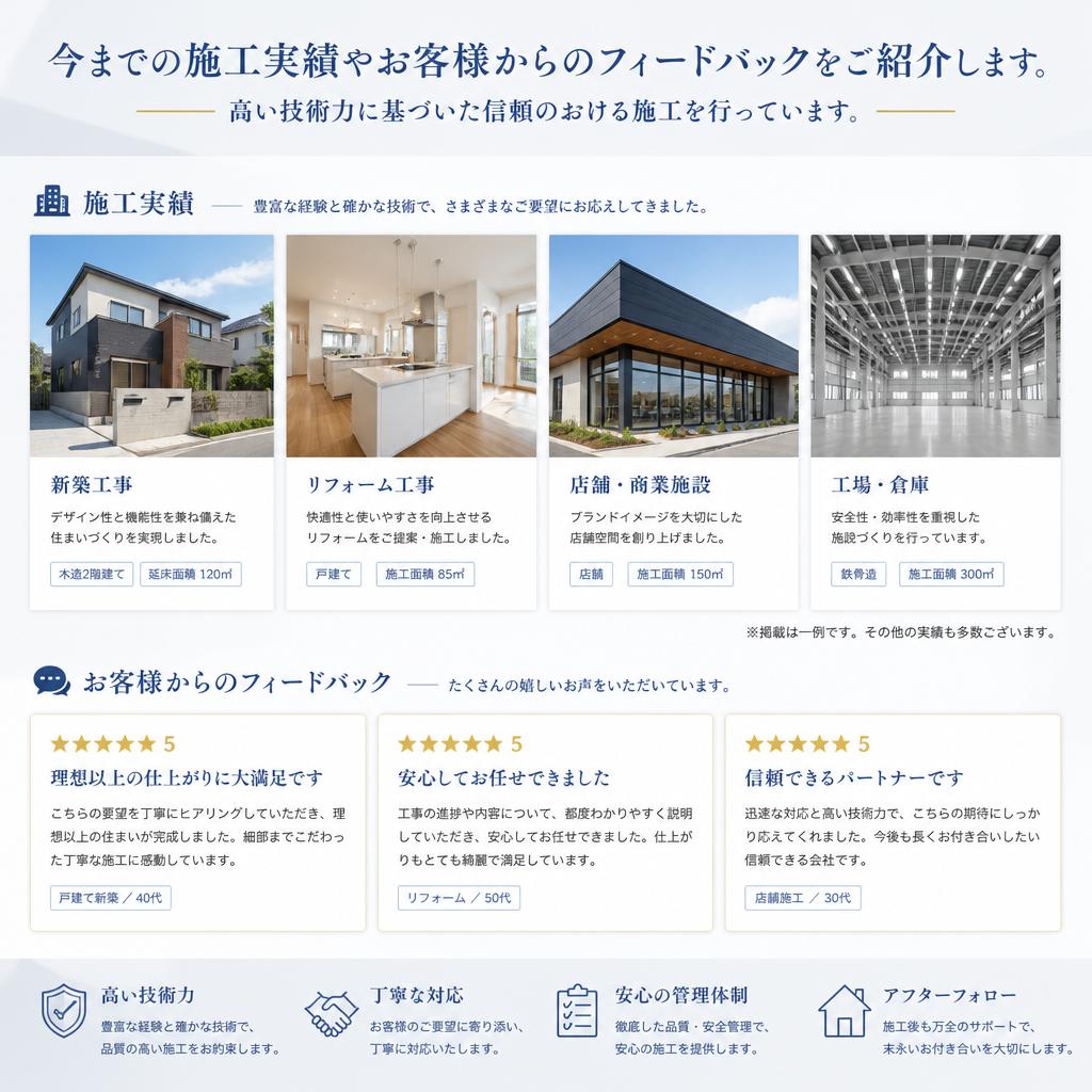 実績とお客様の声