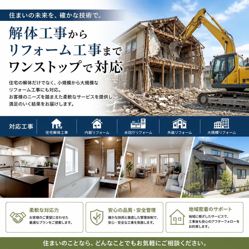 リフォーム工事も承ります