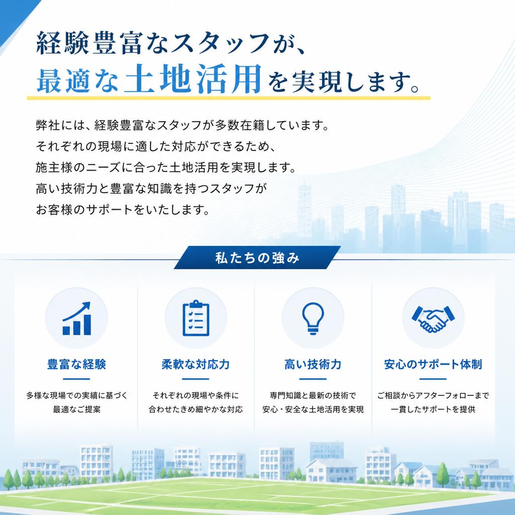 実績豊富なスタッフがサポート