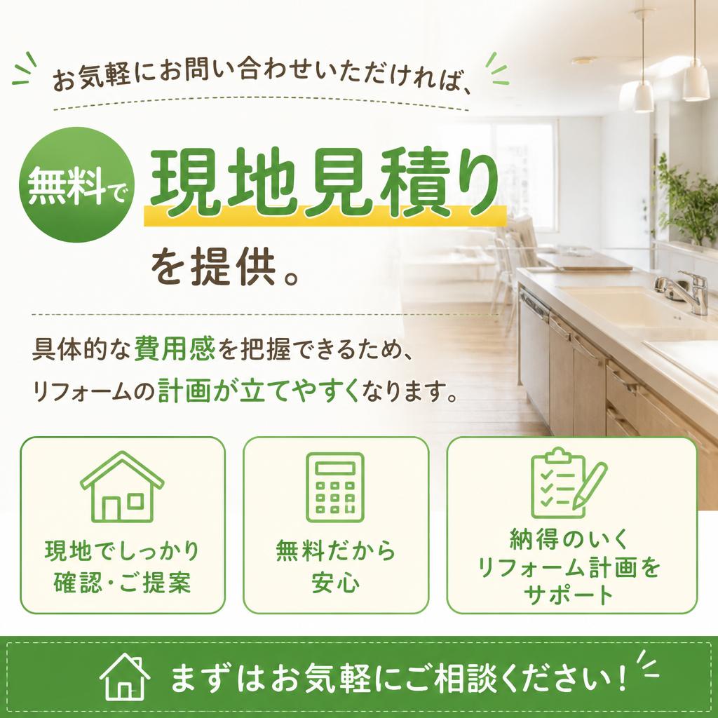 無料見積りで安心スタート