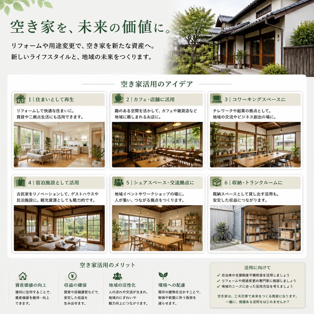 空き家活用 – 眠っている資産に新たな命を