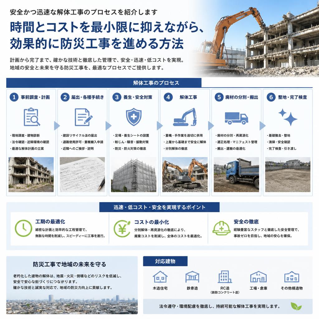 スムーズな解体工事の流れ