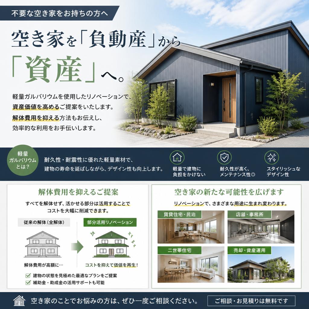 空き家を有効活用する提案
