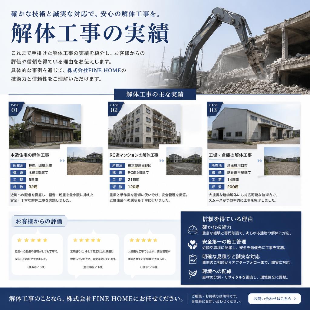 多彩な実績とお客様の声