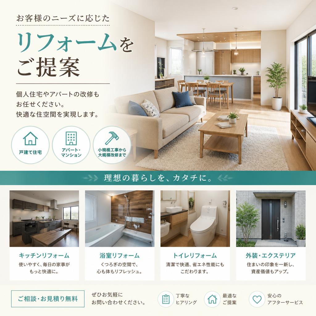 リフォームで新しい生活
