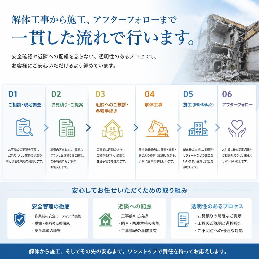 安心の施工プロセス