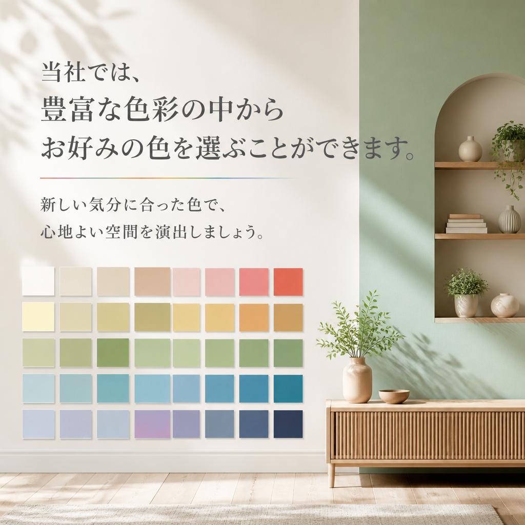 選べる多彩な色彩
