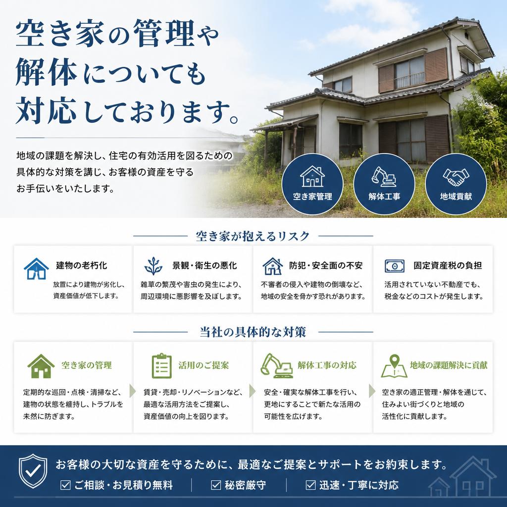 空き家対策もお任せ