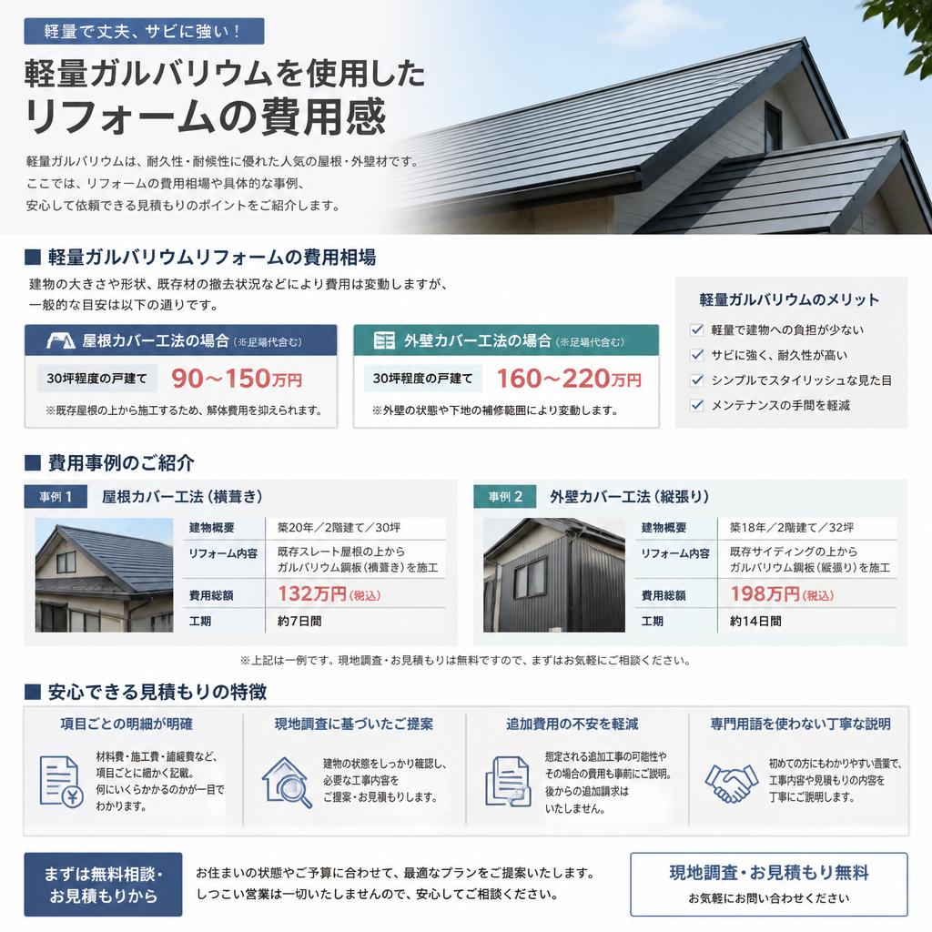 リフォーム費用の見積もり