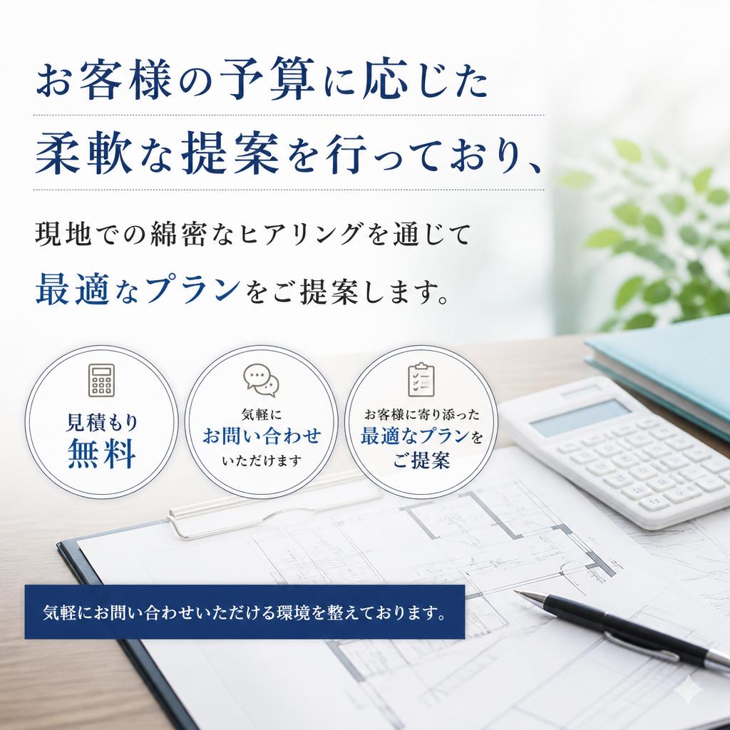 柔軟なプランと無料見積もり