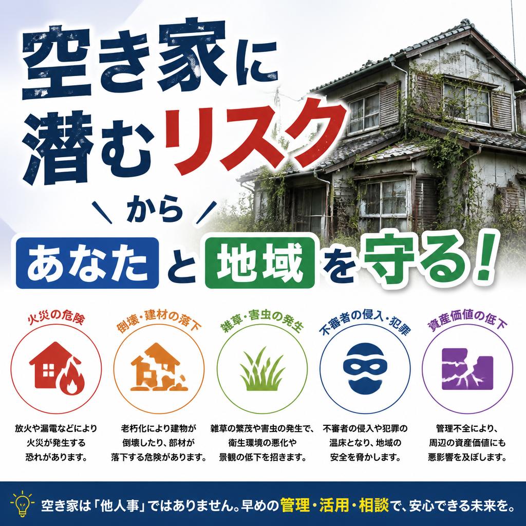空き家に潜むリスクからあなたと地域を守る！